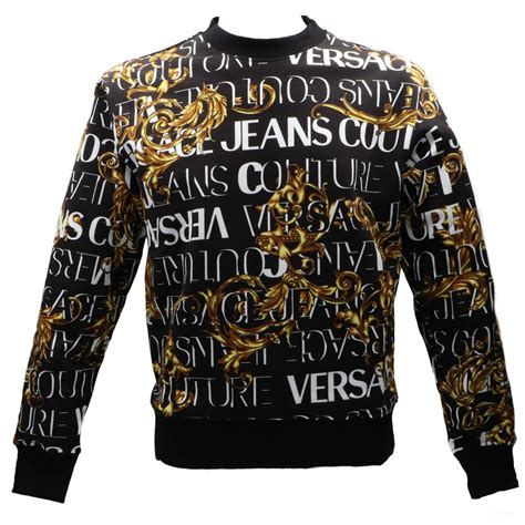 versace felpa uomo oro e nero 2016